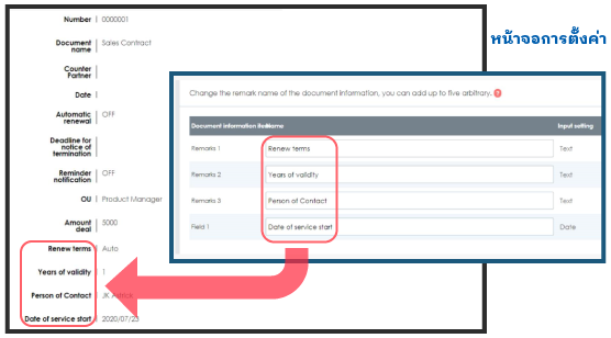 document information setting